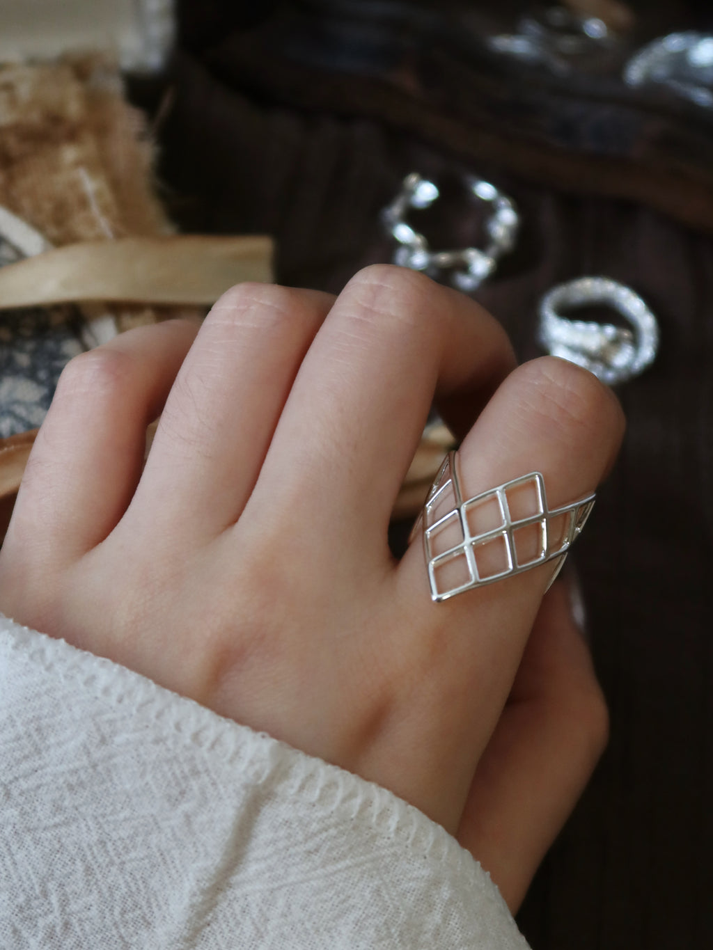 The Relics Set - Architectural Brass Ring Set of 4