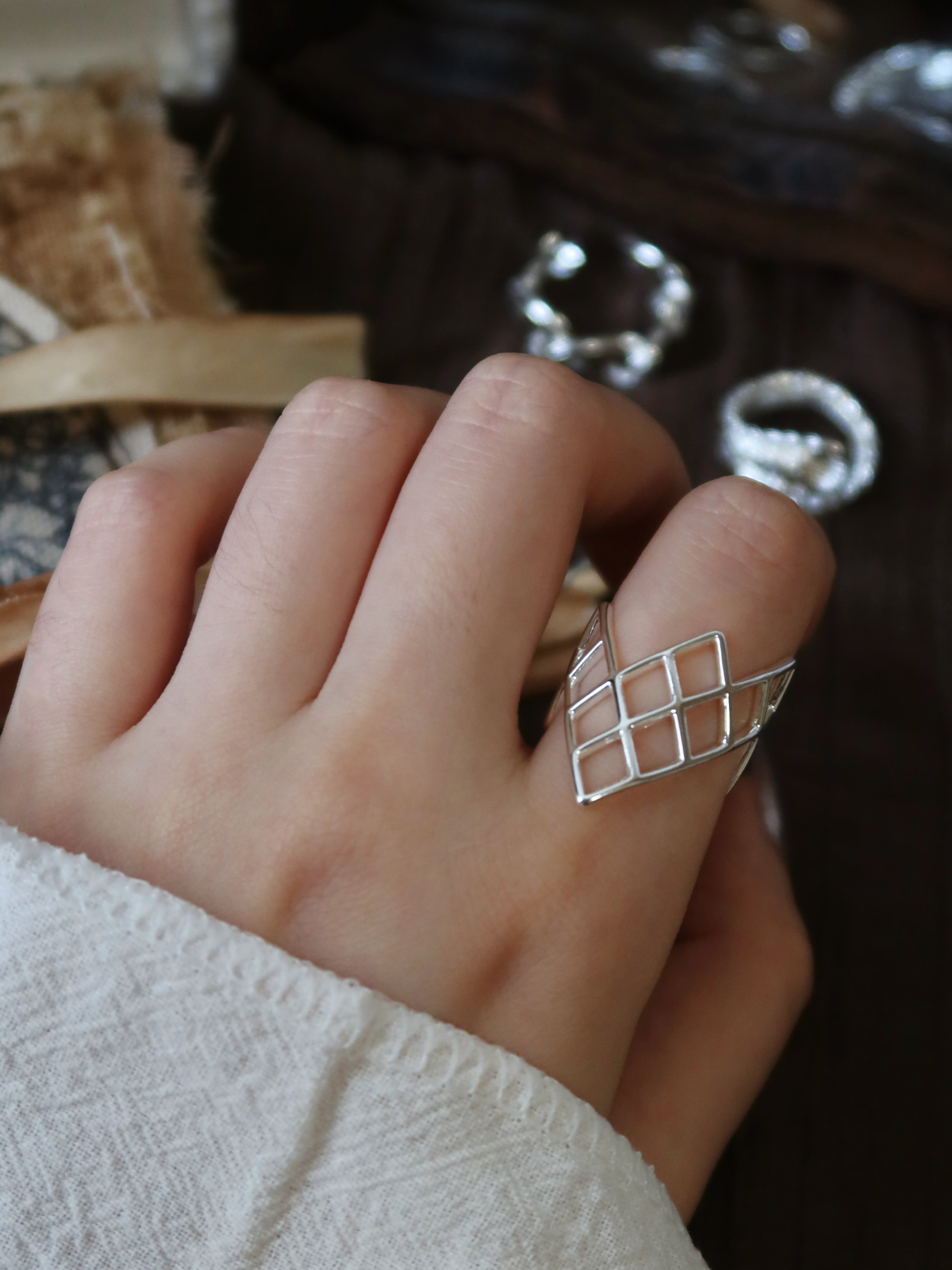 The Relics Set - Architectural Brass Ring Set of 4