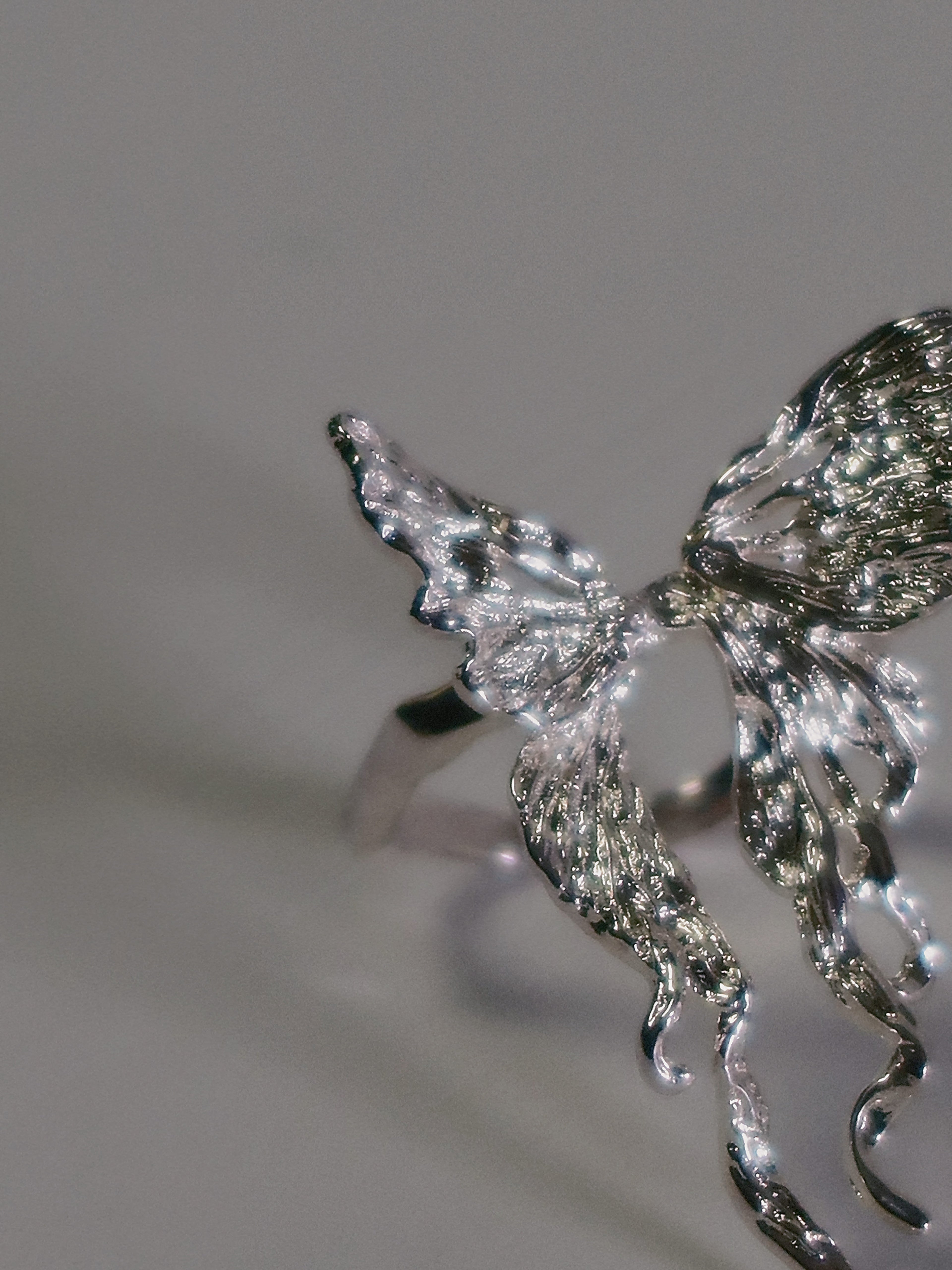 The Psyche. Sterling Silver Butterfly Soul Fluid Statement Ring