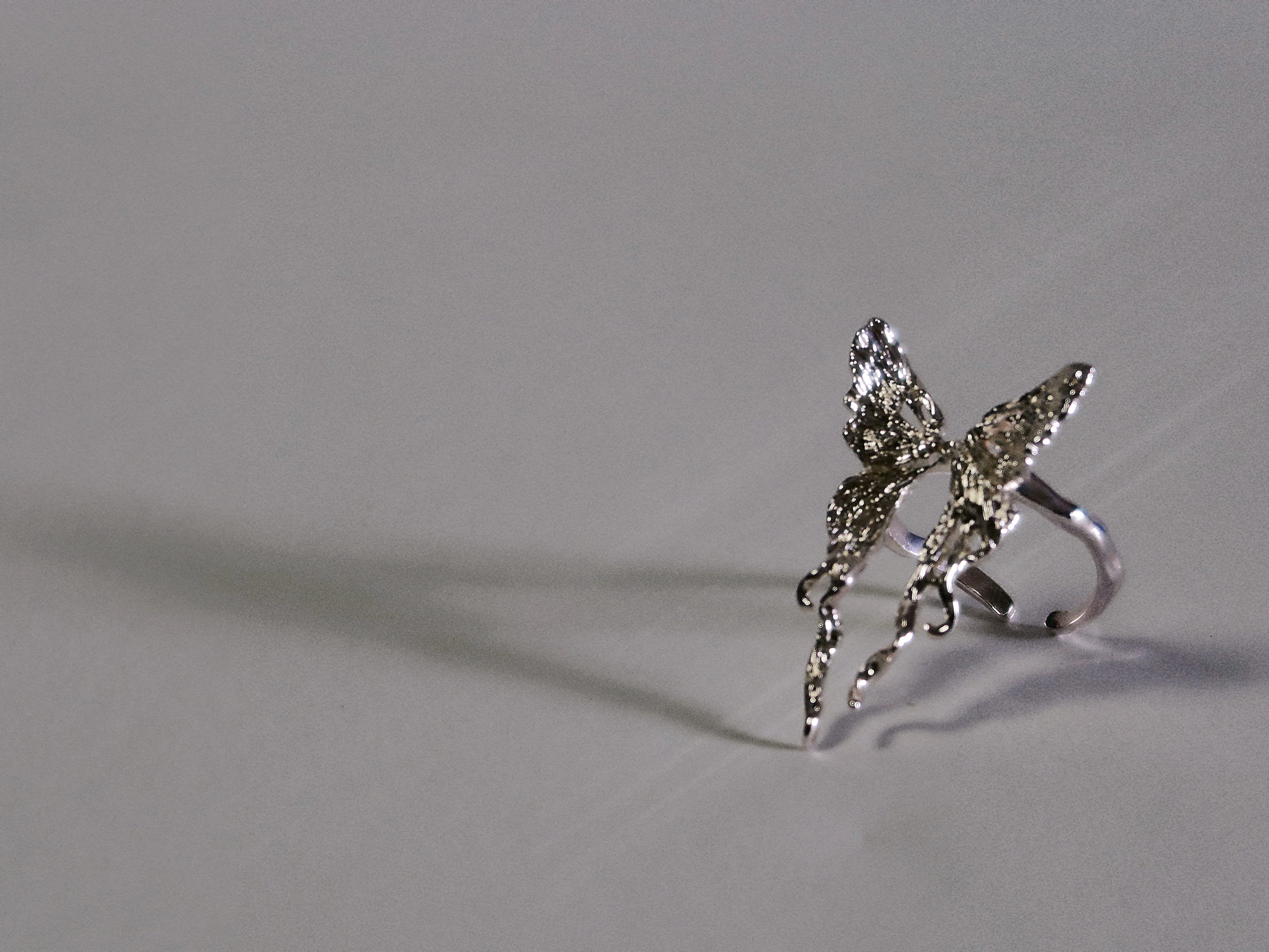 The Psyche. Sterling Silver Butterfly Soul Fluid Statement Ring