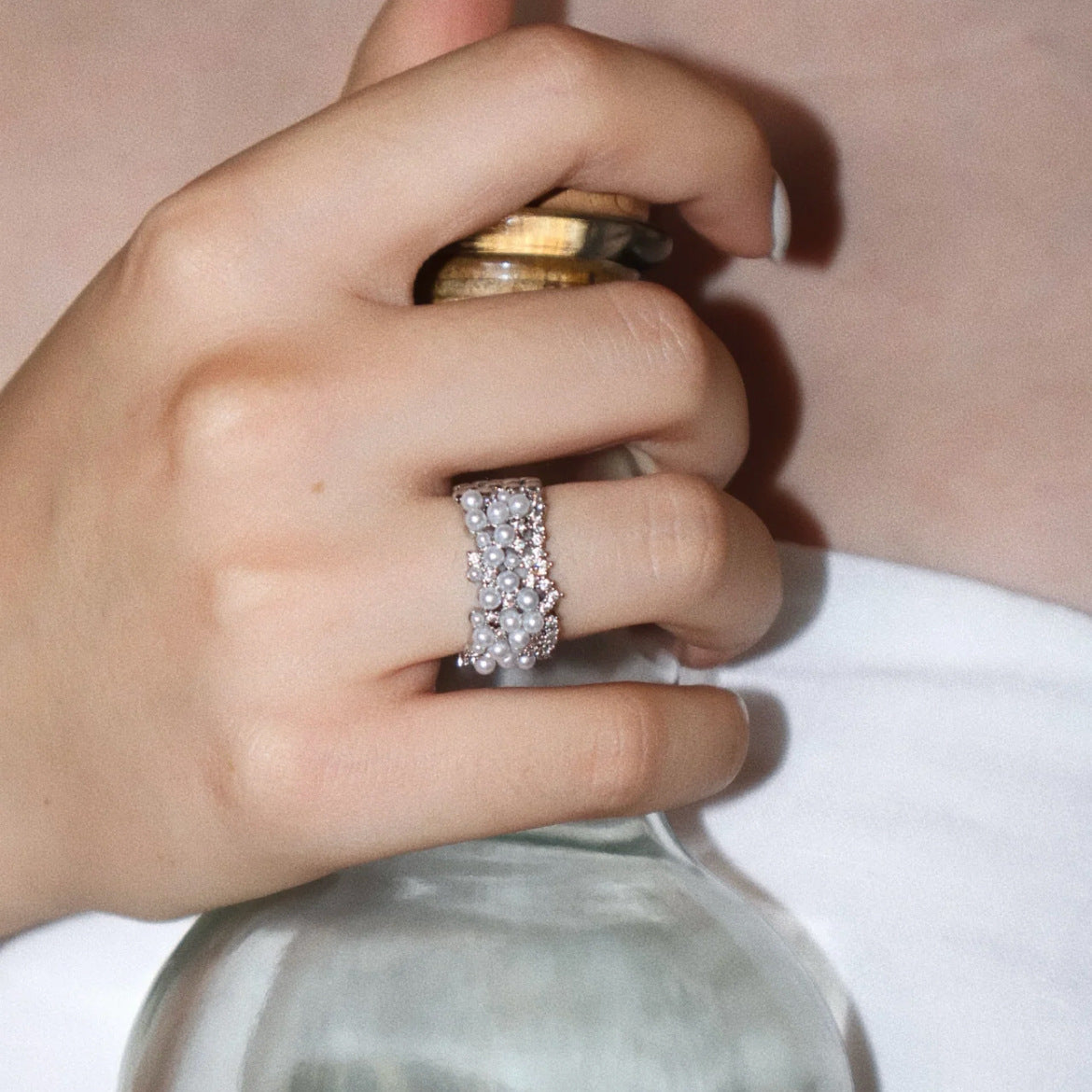 Stern Tautropfen Ring